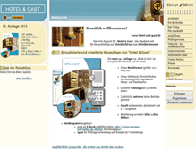 Tablet Screenshot of hotel-und-gast.de